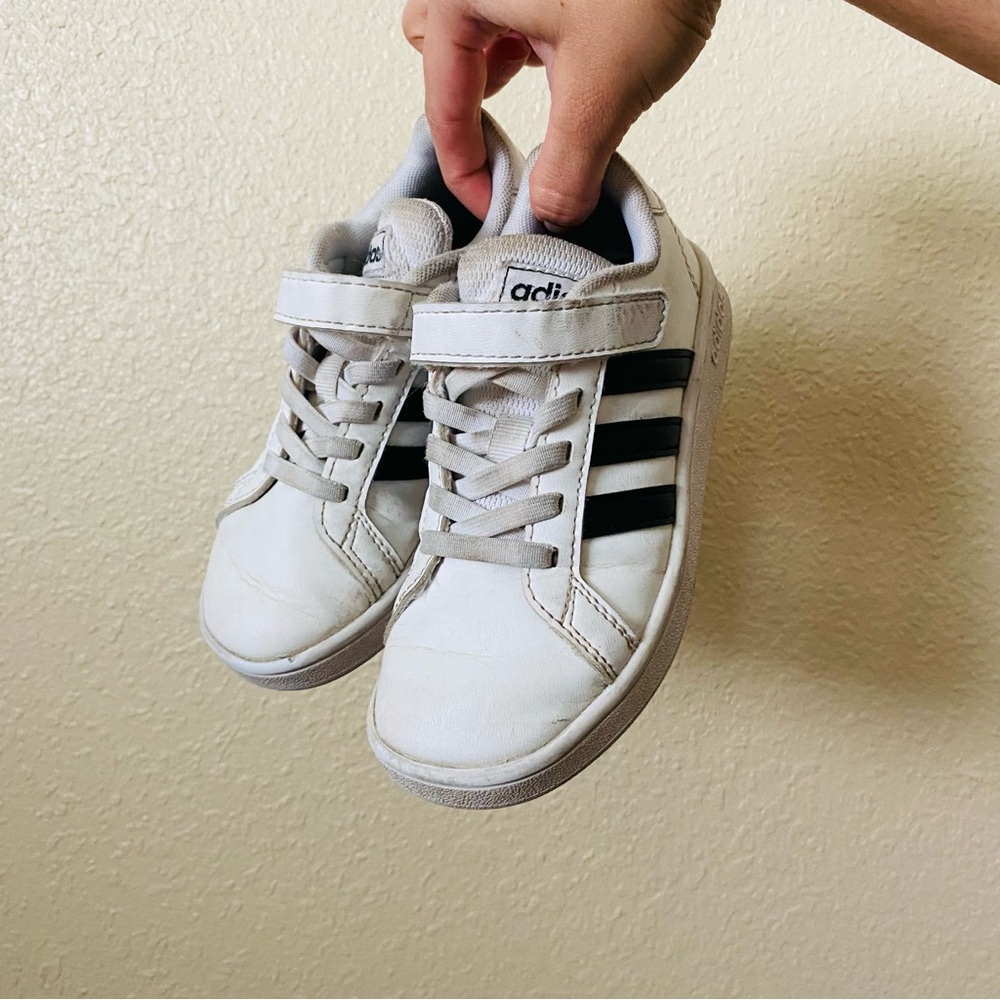 Adidas Kids White Sneakers